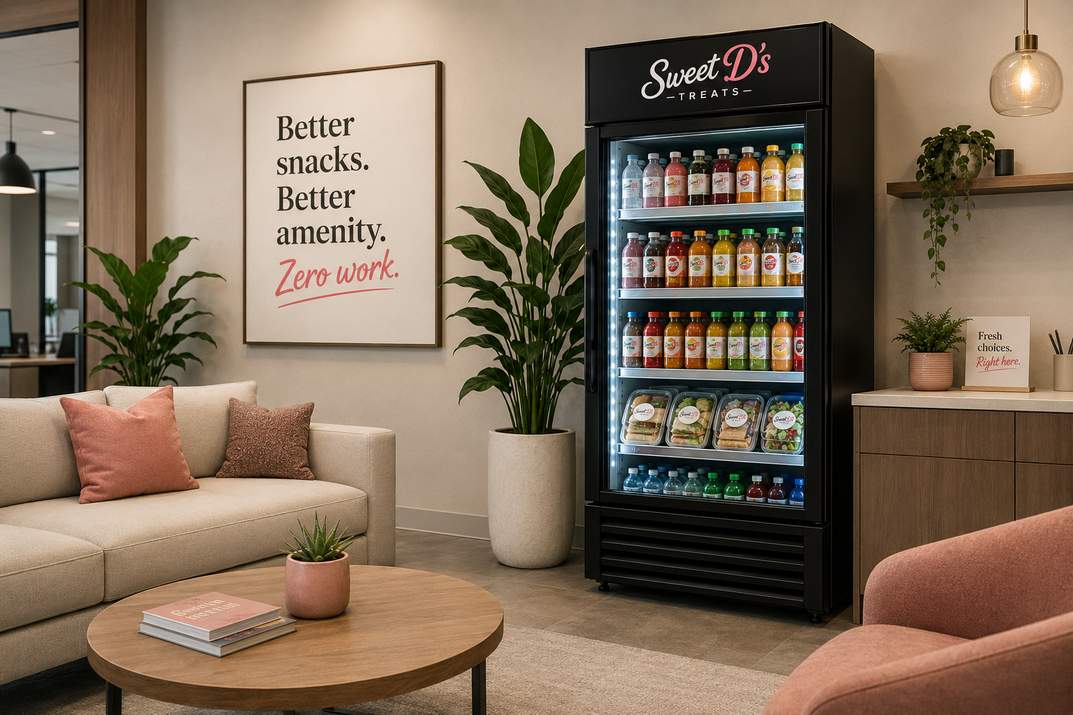 Sweet D's Smart Cooler in an upscale lounge